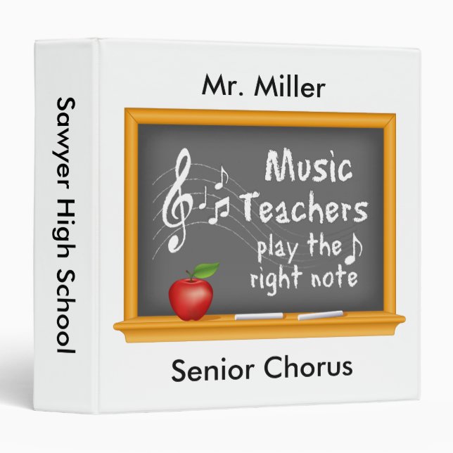 Classeur Des professeurs de musique sont organisés (Devant/Côté)