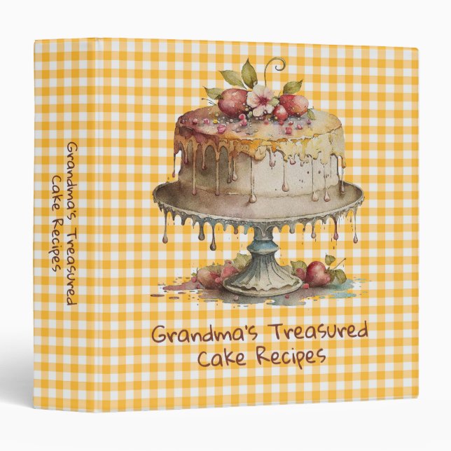Classeur des recettes précieuses de grand-mère (Devant/Côté)