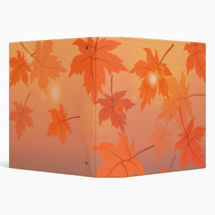 Classeur Design d'automne avec feuilles d'érable et effet b