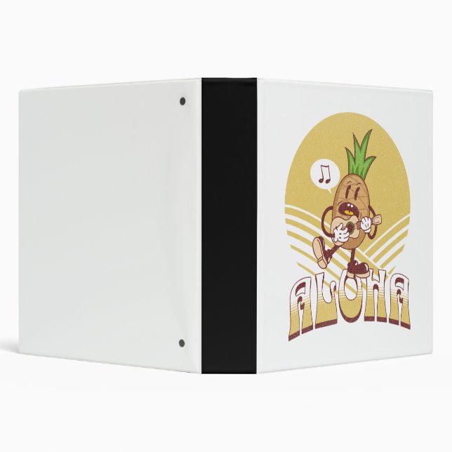 Classeur Design de texte de style rétro "Aloha" (Arrière-plan)