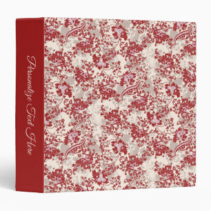 Classeur Design décoratif Vintage Art déco rouge