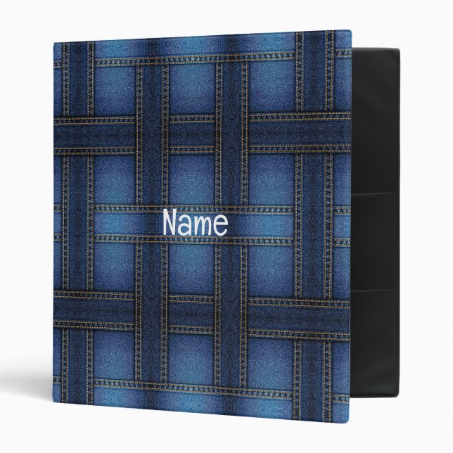 Classeur Design Denim (Devant/intérieur)