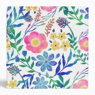 Classeur Design élégant de peinture à la main de fleurs