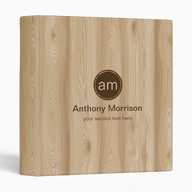 Classeur Design en bois beige (Devant/Côté)