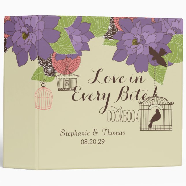 Classeur Design floral moderne w Cages d'oiseaux et art Ins (Devant/Côté)