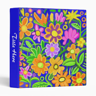 Classeur Design floral peint