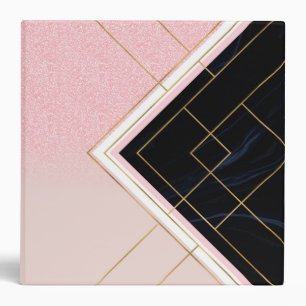 Classeur Design géométrique moderne Grilles d'or rose