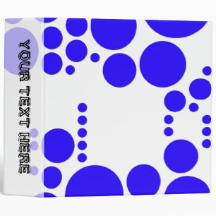 Classeur Design graphique transparent pois bleu