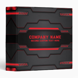 Classeur Design métallique noir et rouge