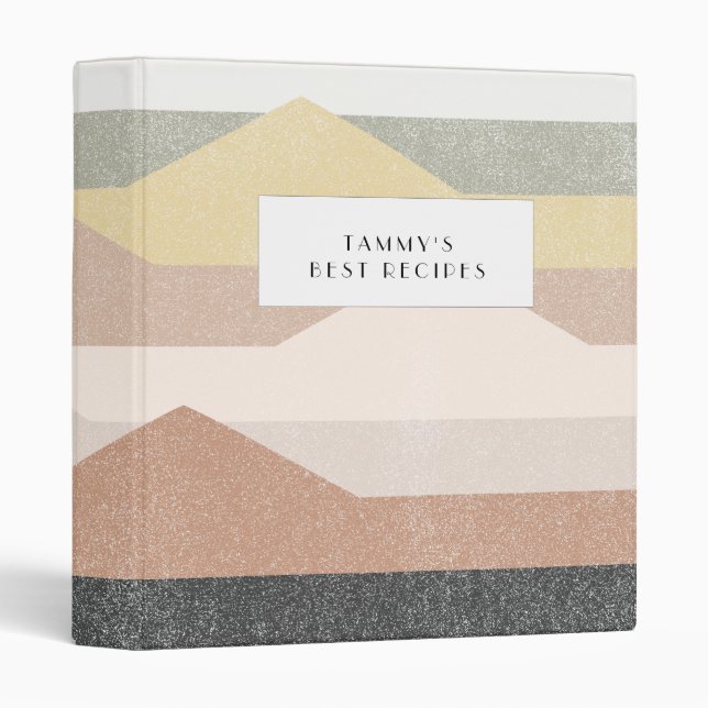 Classeur Design montagnard Abstrait (Devant/Côté)