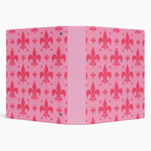 Classeur Design Motif rose Fleur de lis