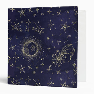 Classeur Design mystique style vintage. Oeil, lune, étoile
