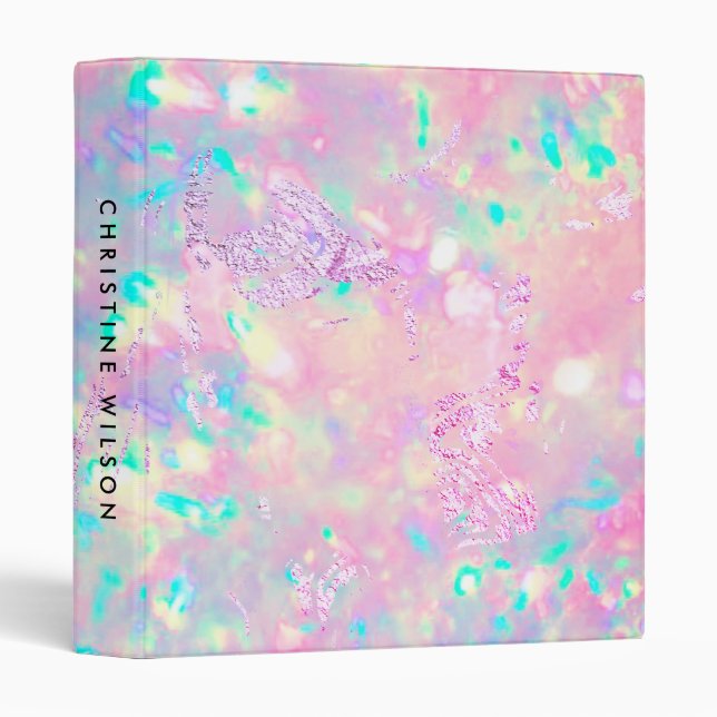 Classeur design opal brillant (Devant/Côté)