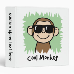 Classeur Dessin animé Clip Art Singe cool avec des lunettes