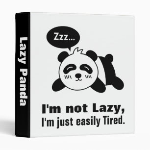 Classeur Dessin animé de Panda mignon et paresseux