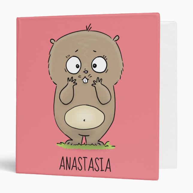 Classeur Dessin d'adorable hamster (Devant/Intérieur)