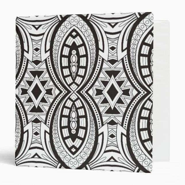 Classeur Dessin tribal inspiré (Devant/Intérieur)