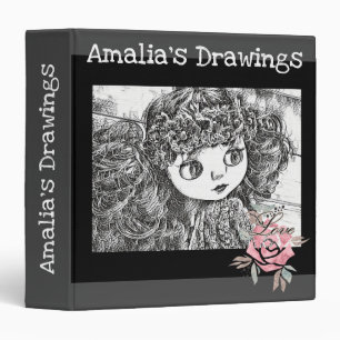 Classeur dessins album, album d'artiste, oeuvre d'art 3 ann