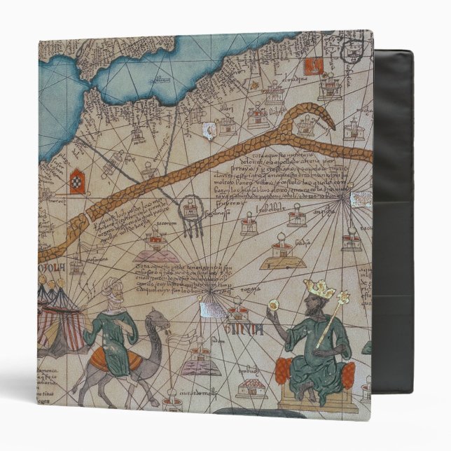 Classeur Détail de l'atlas catalan, 1375 (Devant/Intérieur)