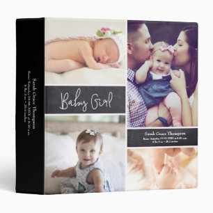 Classeur Détails personnalisés de naissance de collage de