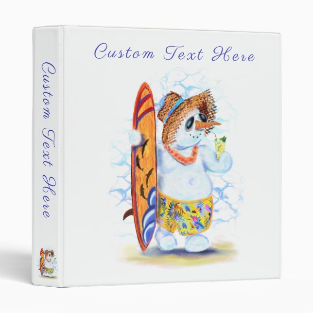 Classeur d'été Snowman Plaisir surfer (Devant/Côté)