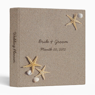 Classeur d'étoiles de mer et de wedding planner de