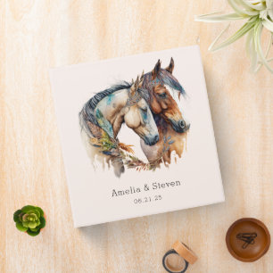 Classeur Deux beaux chevaux Western Boho Mariage