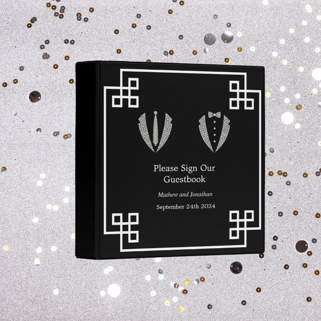 Classeur Deux chambres Gay Tuxedo Mariage Livre d'hôtes (Créateur téléchargé)