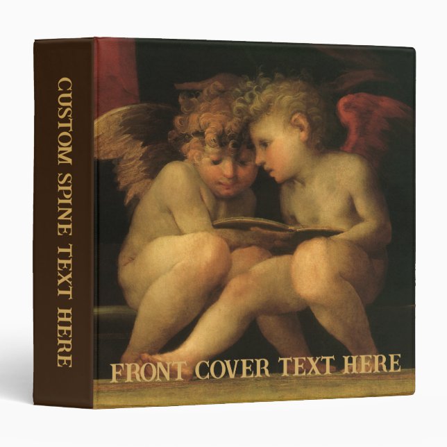 Classeur Deux Cherubs Lecture par Rosso Fiorentino, Angels (Devant/Côté)