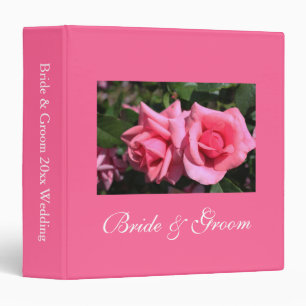 Classeur Deux fleurs de rose rose chaud parfait mariage