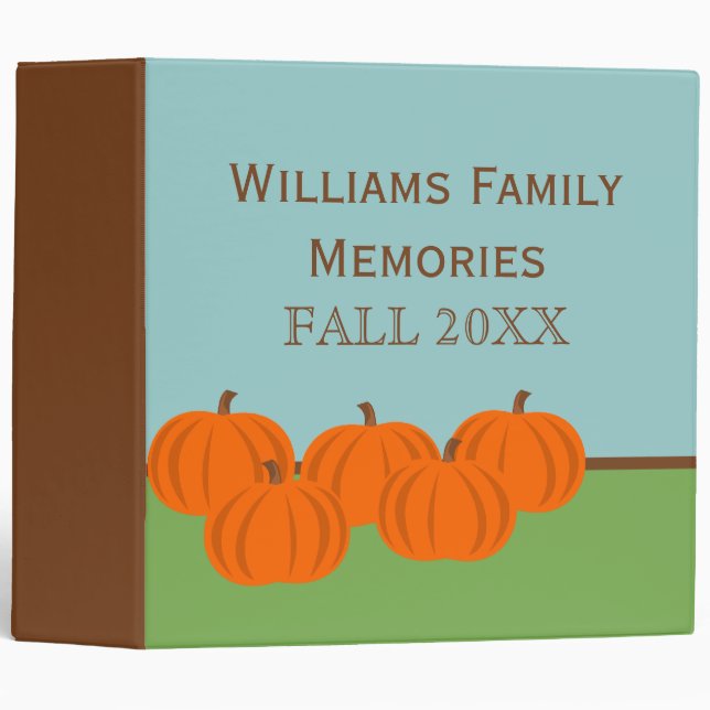 Classeur d'Halloween d'automne citrouille Patch (2 (Devant/Côté)