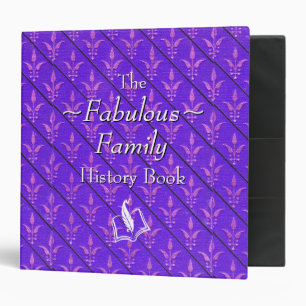 Classeur d'histoire familiale (Fleur violet)