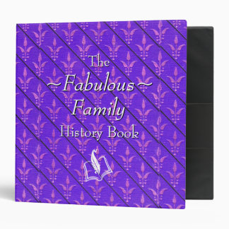 Classeur d'histoire familiale (Fleur violet)