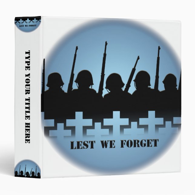 Classeur d'hommage militaire Pour ne pas oublier L (Devant/Côté)