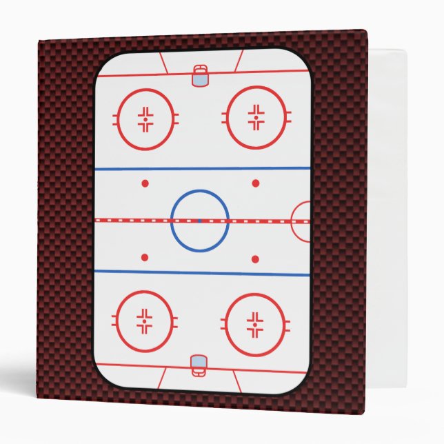 Classeur Diagramme de piste de compagnon de match de hockey (Devant/Intérieur)