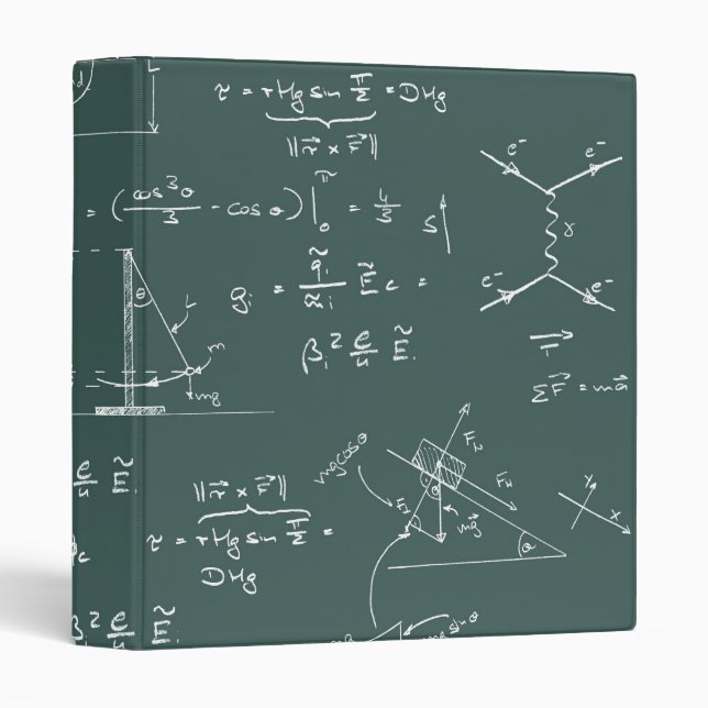 Classeur Diagrammes et formules de physique (Devant/Côté)