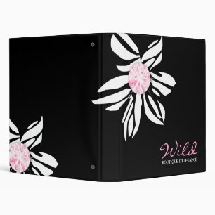 Classeur diamant rose B de la fleur   du zèbre 311-Wild