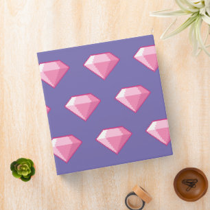 Classeur Diamant rose Pixel