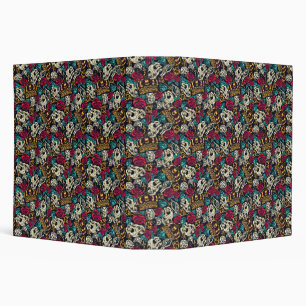 Classeur Dice crâne rose couronne jeu excentrique motif
