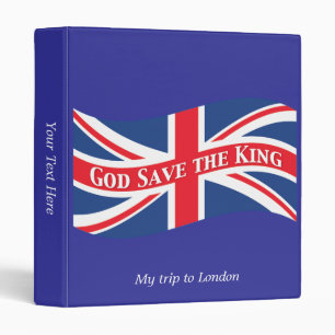 Classeur Dieu Sauve le Roi avec Union Jack