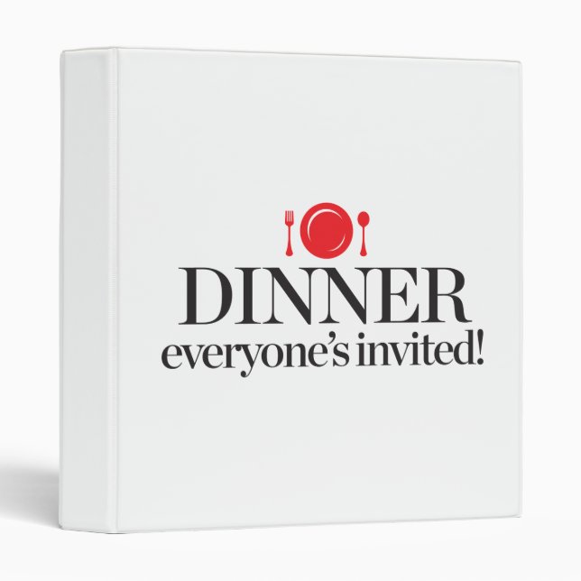 Classeur Dîner chacun invité (Devant/Côté)