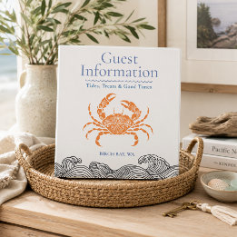 Classeur d'information pour invités de crabe orang