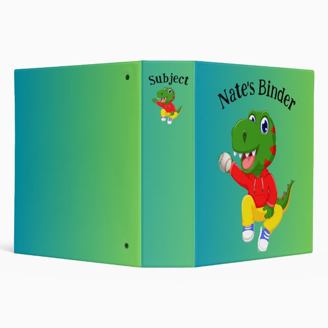 Classeur Dino Baseball Custom (Arrière-plan)