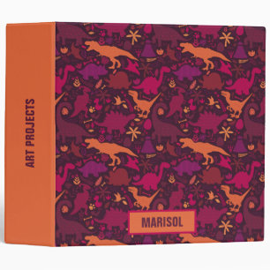 Classeur Dino Doodle Silhouettes Enfants Dinosaur
