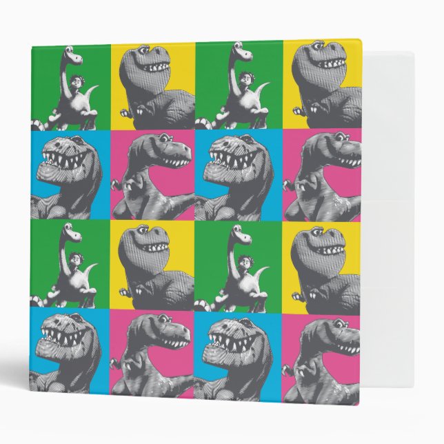 Classeur Dino Silhouette Quatre Carrés (Devant/intérieur)