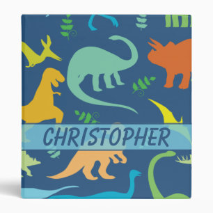 Classeur Dinosaure coloré Personnaliser