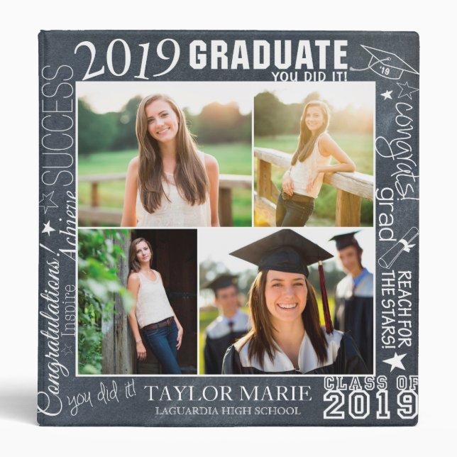 Classeur Diplôme Chalk 2019 Photo Scrapbook (Devant)