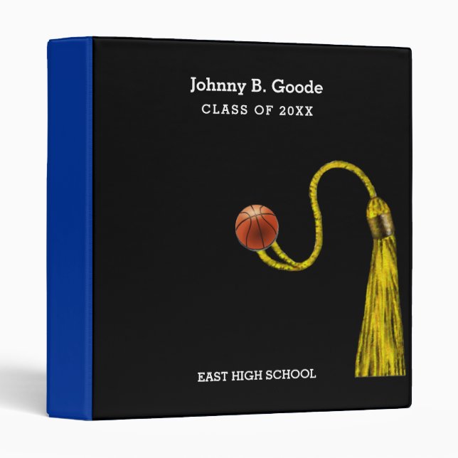 Classeur Diplôme de basket-ball (Devant/Côté)