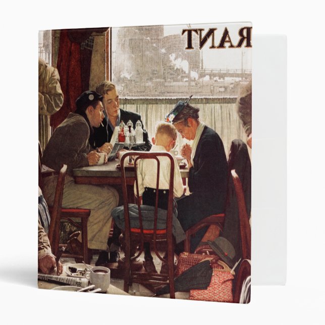 Classeur Dire grâce par Norman Rockwell (Devant/intérieur)