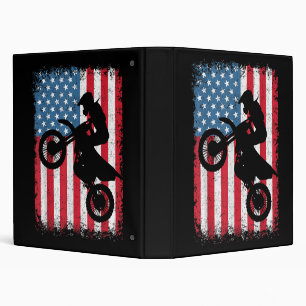 Classeur Dirt Vélo Drapeau Américain Motocross Vélo Hommes